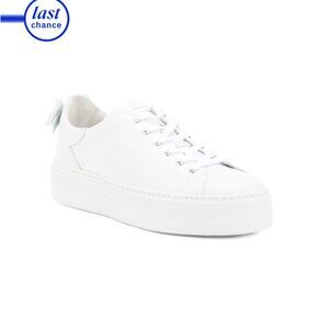 NEROGIARDINI White Made In Italy Leather Bow Skater Sneakers